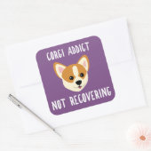 Corgi Addict niet terugvorderen Vierkante Sticker (Envelop)