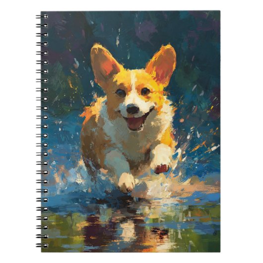 Corgi Adventure Splash Notitieboek (Voorkant)