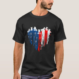 Corgi American Heart Flag Dog 4 juli T-shirt