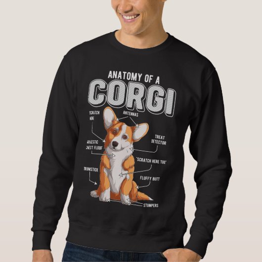 Corgi Anatomy Funny Dog Trui (Voorkant)