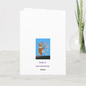 Corgi and Butterflies Happy Birthday! Kaart (Achterkant)