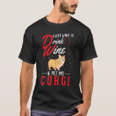 Corgi And Wine T-shirt (Voorkant)