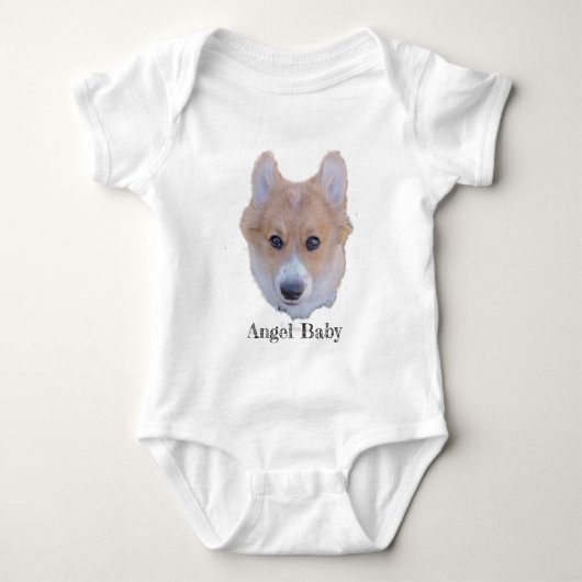 Corgi Angel Baby Romper (Voorkant)