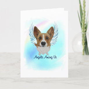 Corgi Angel Dog Pet Loss Sympathie Card Bedankkaart