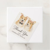 Corgi Aquarel Bruiloft Bedankt Bedankjes Labels (In situ)