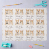 Corgi Aquarel Bruiloft Bedankt Tissuepapier (Craft)