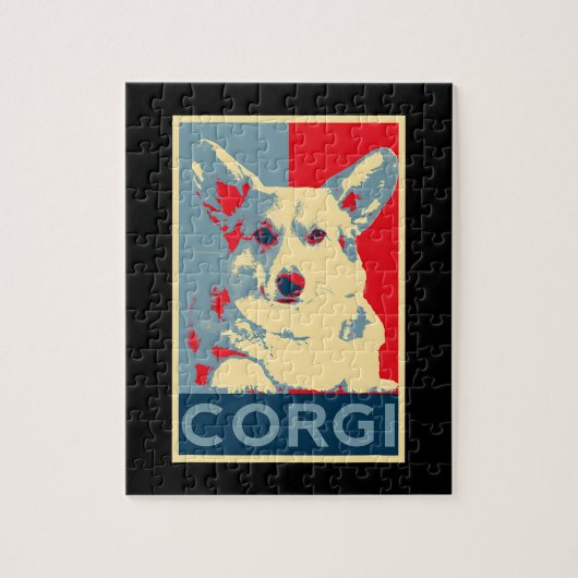 Corgi Art Dog Art voor blikken van Corgis Legpuzzel (Verticaal)