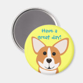 Corgi Art Magnet Groet (Voorkant / Achterkant)