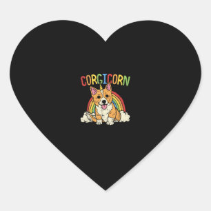 Corgi Artikel voor Vrouwen & Meisje Corgicorn T-sh Hart Sticker