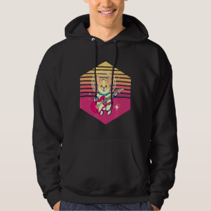 Corgi Astronaut die gitaar speelt voor gitaar Hoodie