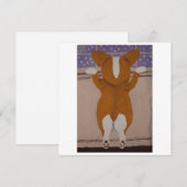 Corgi at Window Invitation (Voorkant / Achterkant)