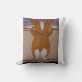 Corgi at Window Throw Pillow Kussen