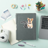 Corgi Autodecal – “Geluk Heeft Vier Pootjes" Sticker (iPad Cover)