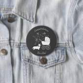 Corgi Baby shower Dog Ronde Button 7,6 Cm (In situ)