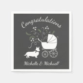 Corgi Baby shower Dog Servet (Voorkant)