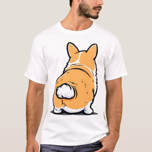 Corgi Backside T-shirt (Voorkant)