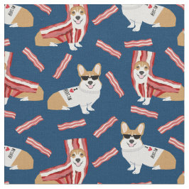corgi bacon hond navy stof