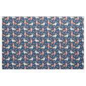 corgi bacon hond navy stof (Fat Quarter)