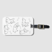 Corgi bagage label Cute hond reislabel (Voorkant (horizontaal))