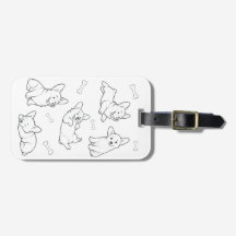 Corgi bagage label Cute hond reislabel