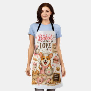 Corgi-bakker met liefde Cute bakkerij hond keuken Schort