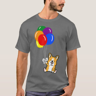 Corgi Ballon Gay Pride-234 T-shirt
