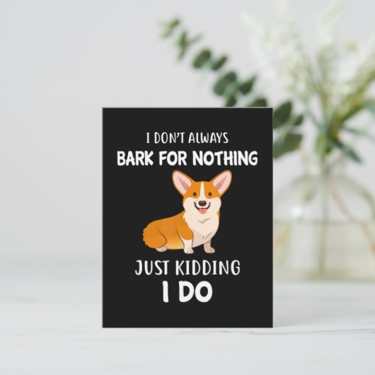 Corgi Bedankkaart (Staand voorkant)