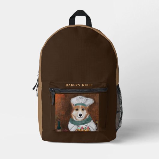 Corgi Bedrukte Rugzak (Voorkant)