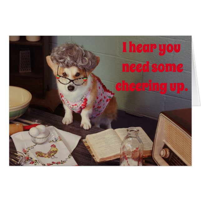 Corgi-bemoedigingskaart (Voorkant Horizontaal)