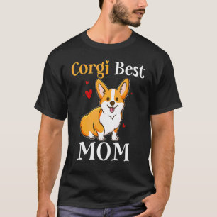 Corgi Beste Moeder Hartjes Hond Voor Moederdag T-shirt