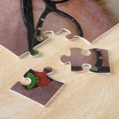 Corgi bij de puzzel van Spa Legpuzzel (Zijkant)