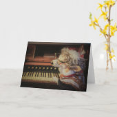 Corgi bij het Organ-blanco wenskaart Kaart (Gele Bloem)