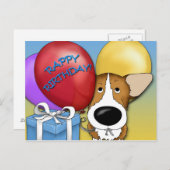 Corgi Birthday Briefkaart (Voorkant / Achterkant)