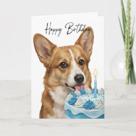 Corgi Birthday Cake Inspector Kaart