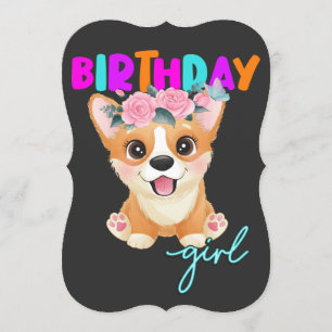 Corgi Birthday Girl Corgi Hondenliefhebbers Gifts Kaart