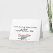 Corgi Birthday Kaart (Achterkant)