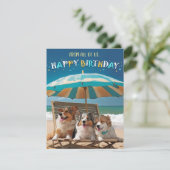 Corgi Birthday Kaart uit ons allemaal (Staand voorkant)