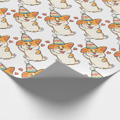 Corgi Birthday Party Cadeaupapier (Hoek)