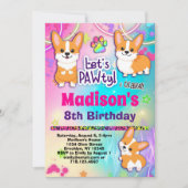 Corgi Birthday Party Kaart (Voorkant)