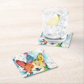 Corgi Birthday Party Kartonnen Onderzetters (Insitu)