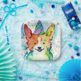 Corgi Birthday Party Papieren Bordje