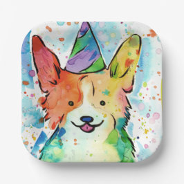 Corgi Birthday Party Papieren Bordje