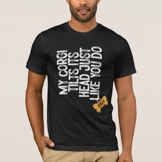 Corgi blaft als jij doet t-shirt (Voorkant)