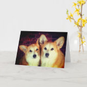 Corgi-blanco kaart (Gele Bloem)