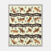 corgi blanket tree fleece deken (Voorkant)