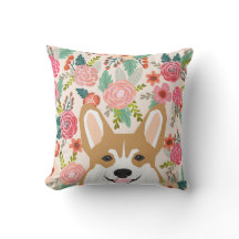 Corgi bloemen lente Welsh Corgi kussen