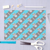 Corgi Blue Pattern Tissuepapier (Craft)