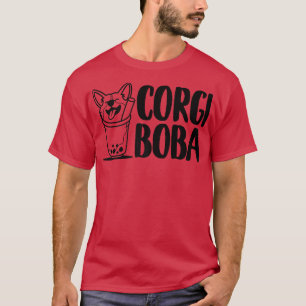 Corgi Boba, Dog Gifts For Kids, Men & Women, Funny T-shirt