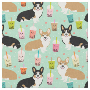 corgi boba tea mint stof
