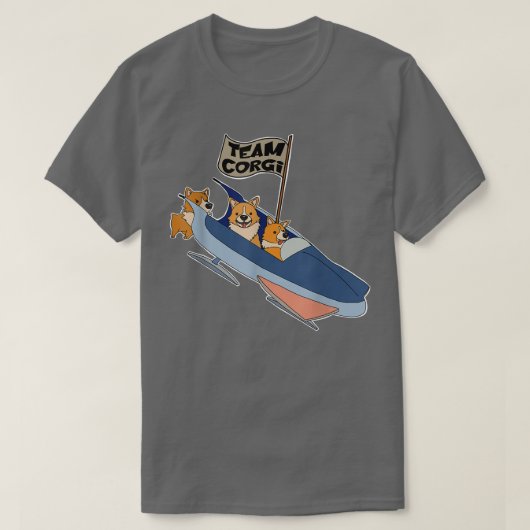 Corgi Bobsled Team Bob Sled Bobsled Winter Snow T-shirt (Design voorkant)